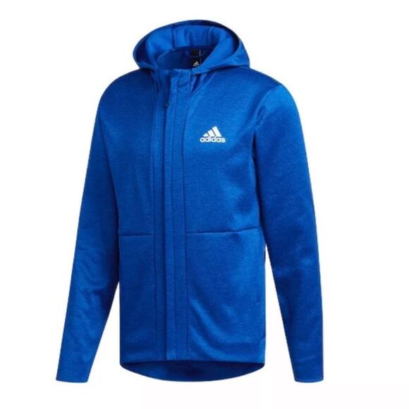 Adidas Mens Team Issue Badge of Sport Blue Rare Hoodie EI8389 Size L NWT… - Picture 1 of 11